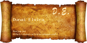 Dunai Elvira névjegykártya